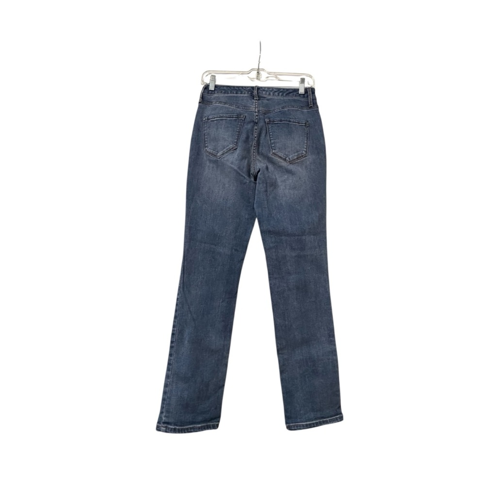 Nine West High-Rise Gramercy Curvy Straight-Leg  Light-Wash Blue Denim Jeans - Picture 10 of 13
